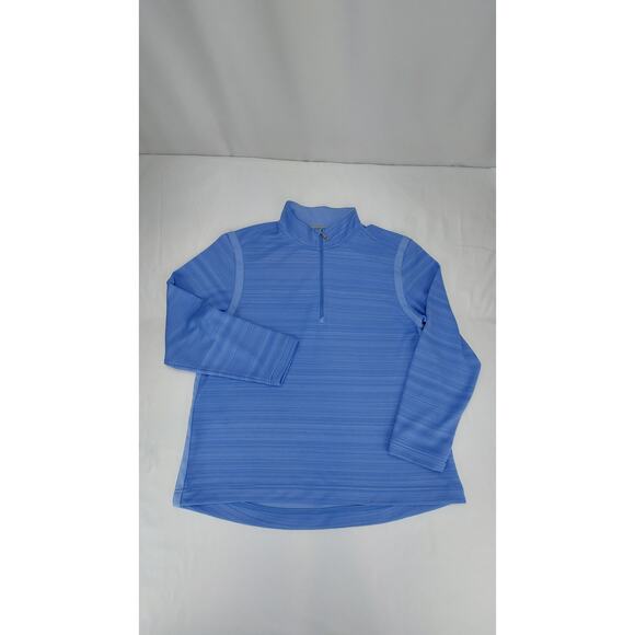 Tommy Bahama Men's Tidal Stripe Pullover Sweatshirt 1/2 Zip Blue ST225025 Sz L - Picture 1 of 7